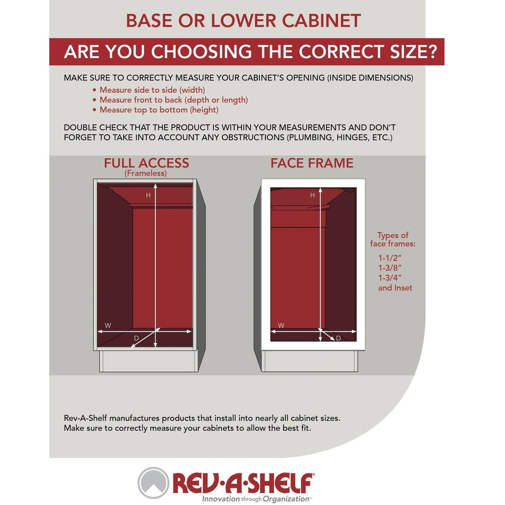 11x22 Base Cabinet Organizer Soft-Close A732