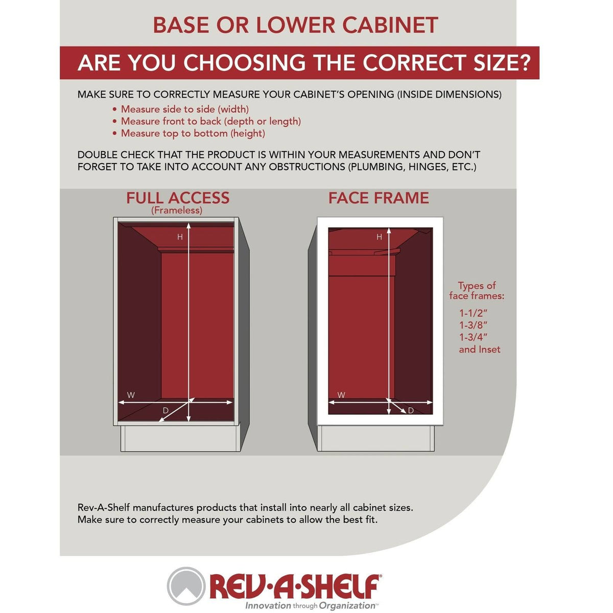11x22 Base Cabinet Organizer Soft-Close A732