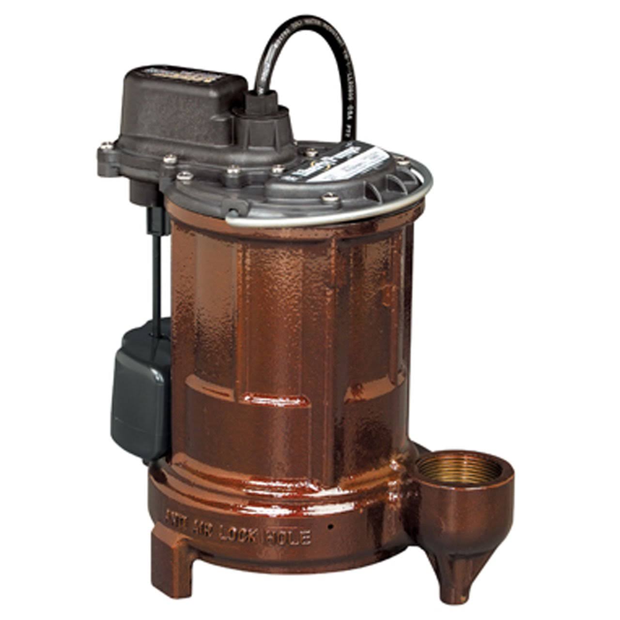 1/3 HP Cast Iron Sub Pump with Tether Float 35 ft Cord T185