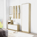 White and Sonoma Oak Hallway Wardrobe Chipboard O760066