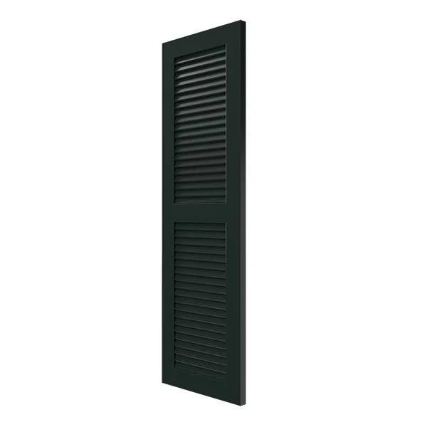 Black Forest Green Exterior Composite Louvered Shutters Z4527