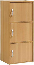 3 Shelf 3 Door Bookcase in Beech P1101