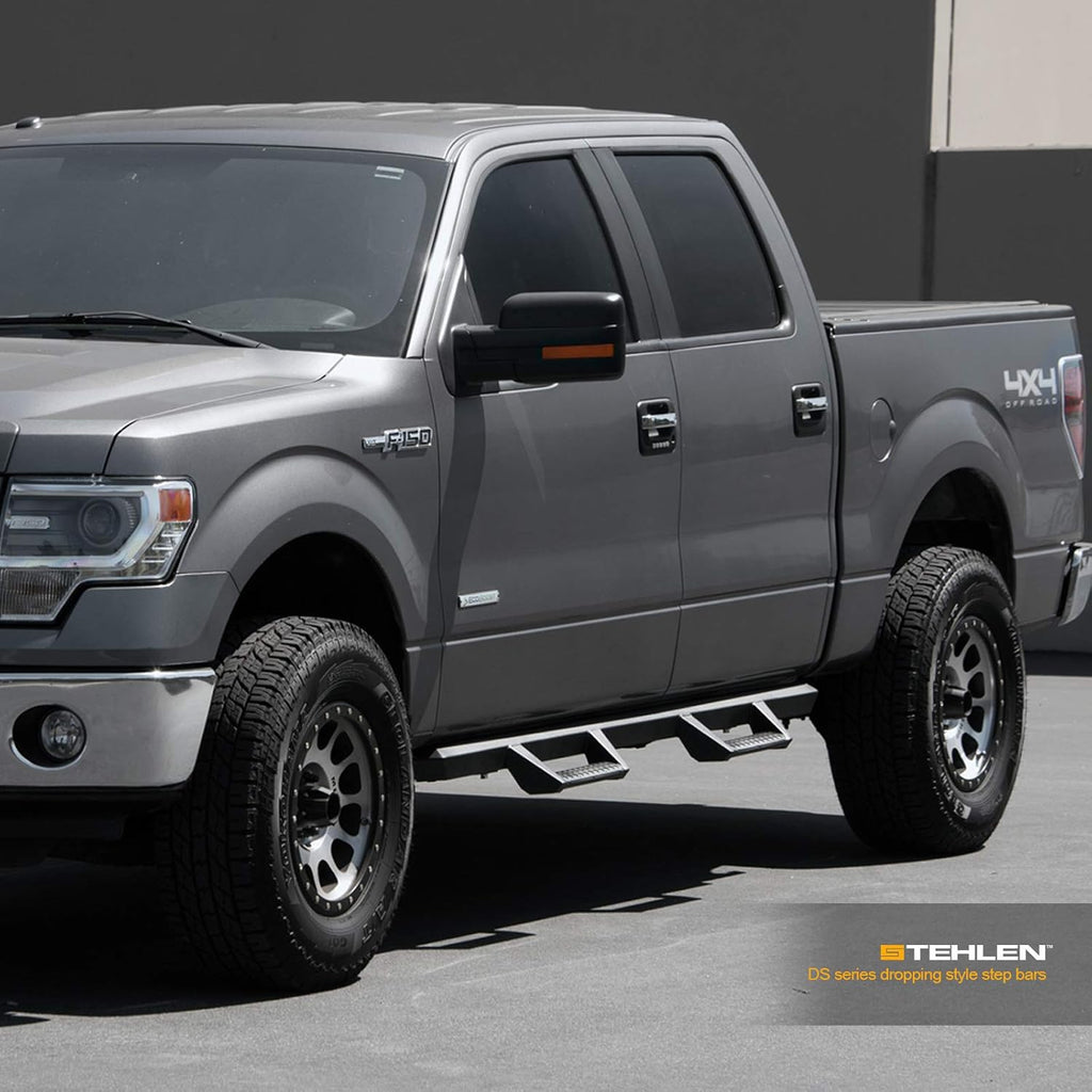 Matte Black Nerf Bars Running Boards for Ford F150 Super Duty Q983
