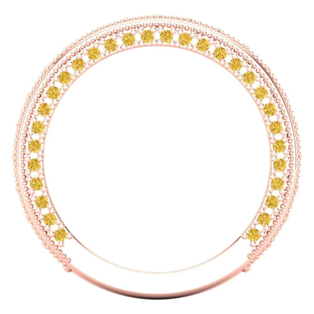 18K Rose Gold Eternity Band SZ 6.25 V73918