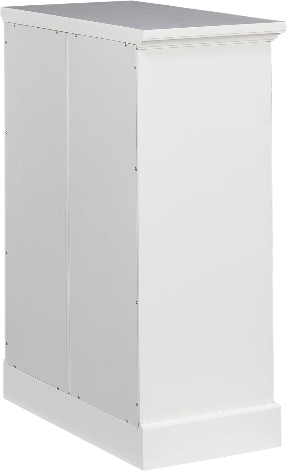 White Freestanding Floor Cabinet with 2 Doors 2 Adjustable Inner Shelves P5788