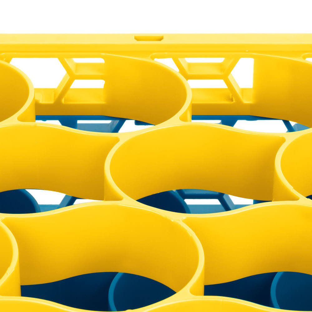 Yellow Color-Coded Glass Rack with 4 Extenders Z81466
