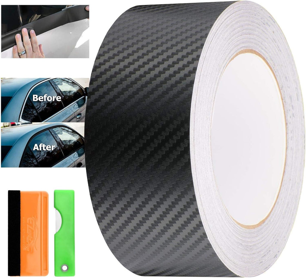 Matte Black Vinyl Wrap Kit 2" x100Ft Pack of 2 O255