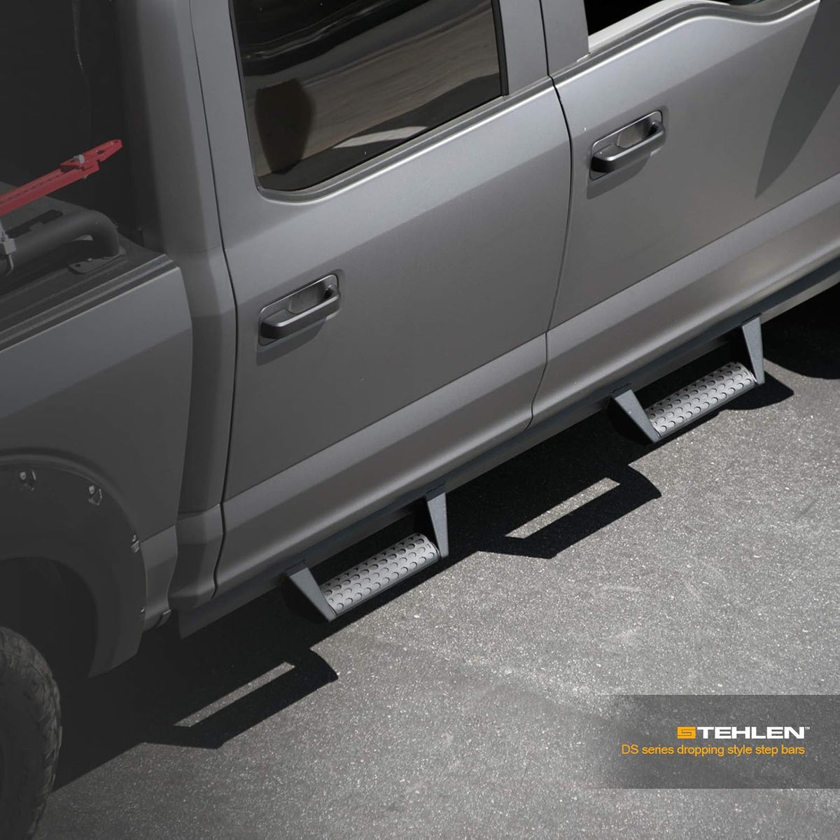 Matte Black Nerf Bars Running Boards for Ford F150 Super Duty Q983