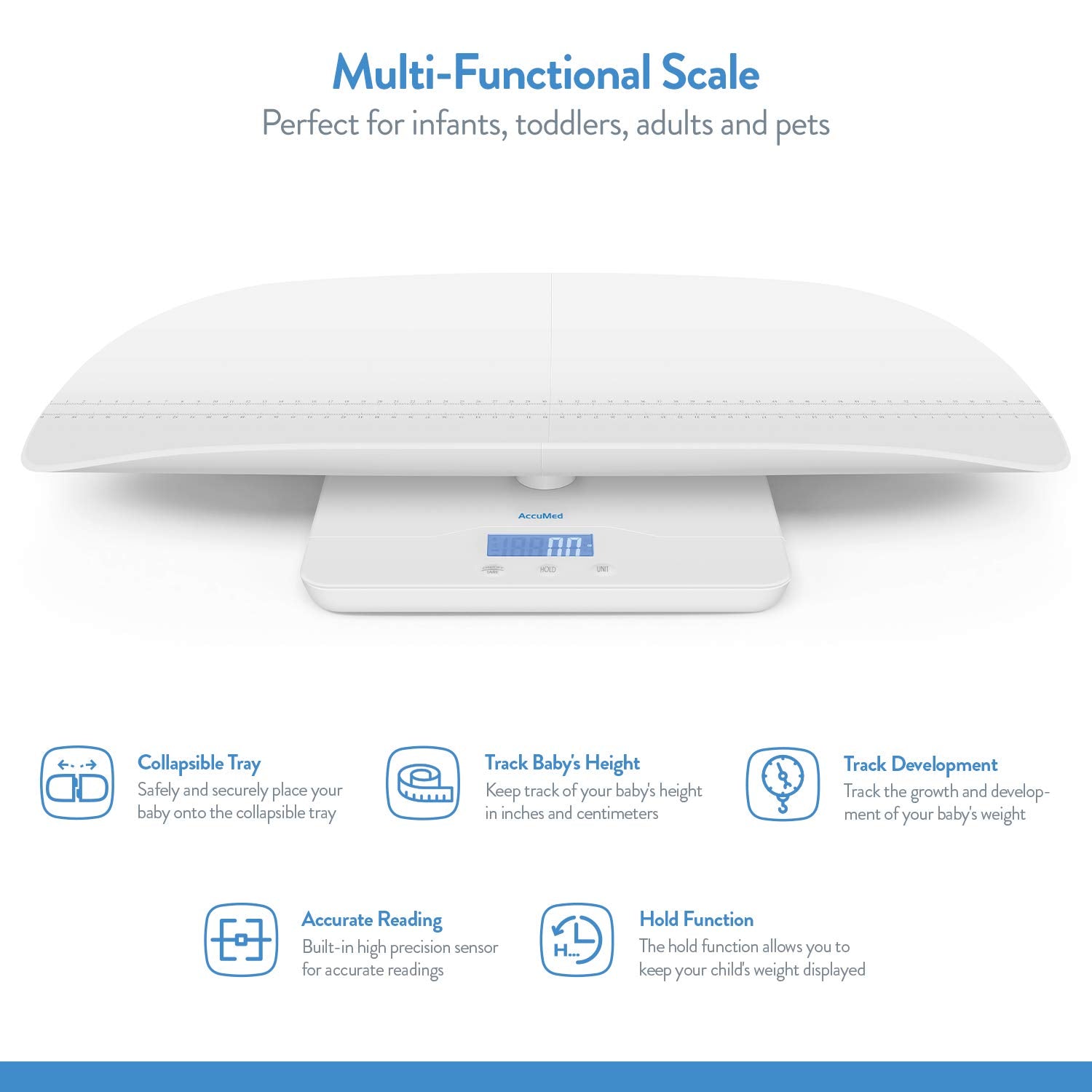 Digital Baby Scale with Blue Backlight Q364