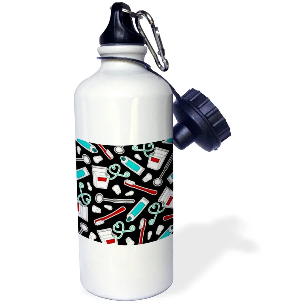 Black Sports Water Bottle 21oz Q572627