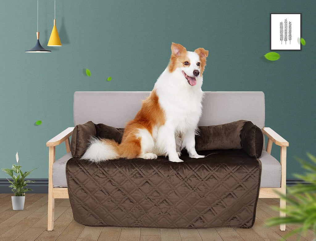 Navy Blue Medium Pet Sofa Bed with Removable Cushions V30107