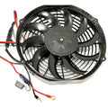 10" 12 Volt Curved Blade Puller Fan with Wire Harness Pack of 2 H263