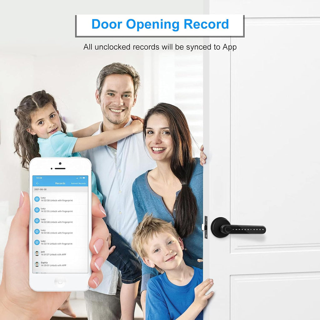 Smart Lever Door Lock with Handle Q947746