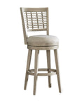 Wood Bar Height Swivel Stool, Sandy Gray T4376
