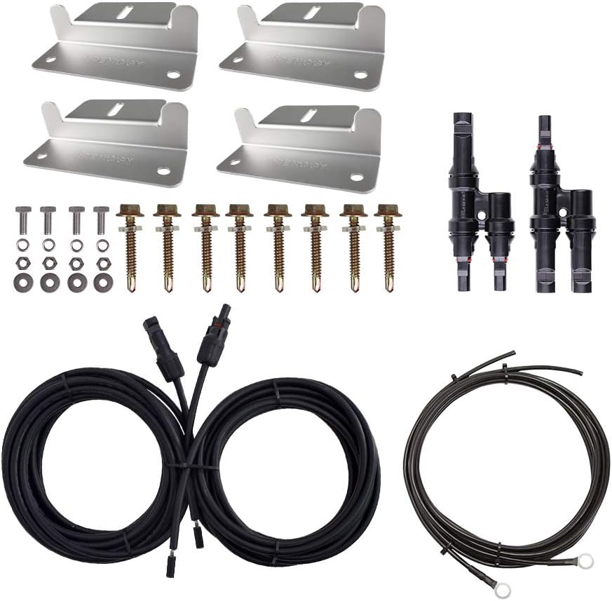 8Ft Tray Cable, 20Ft 10AWG Adaptor Kit, 4 Sets of Z Brackets C4791