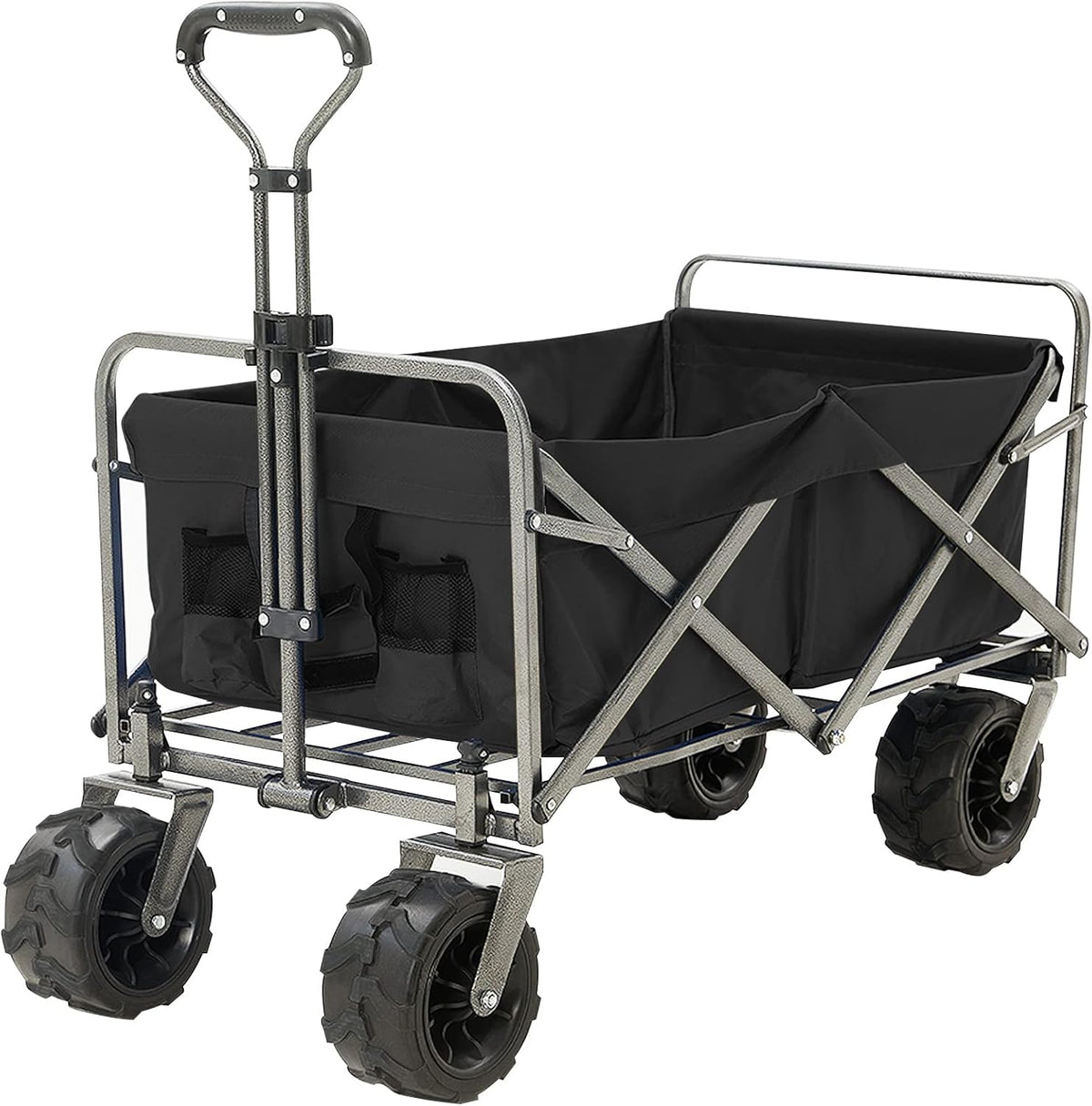 Red & Grey Collapsible Utility Wagon Cart with Wheels O685