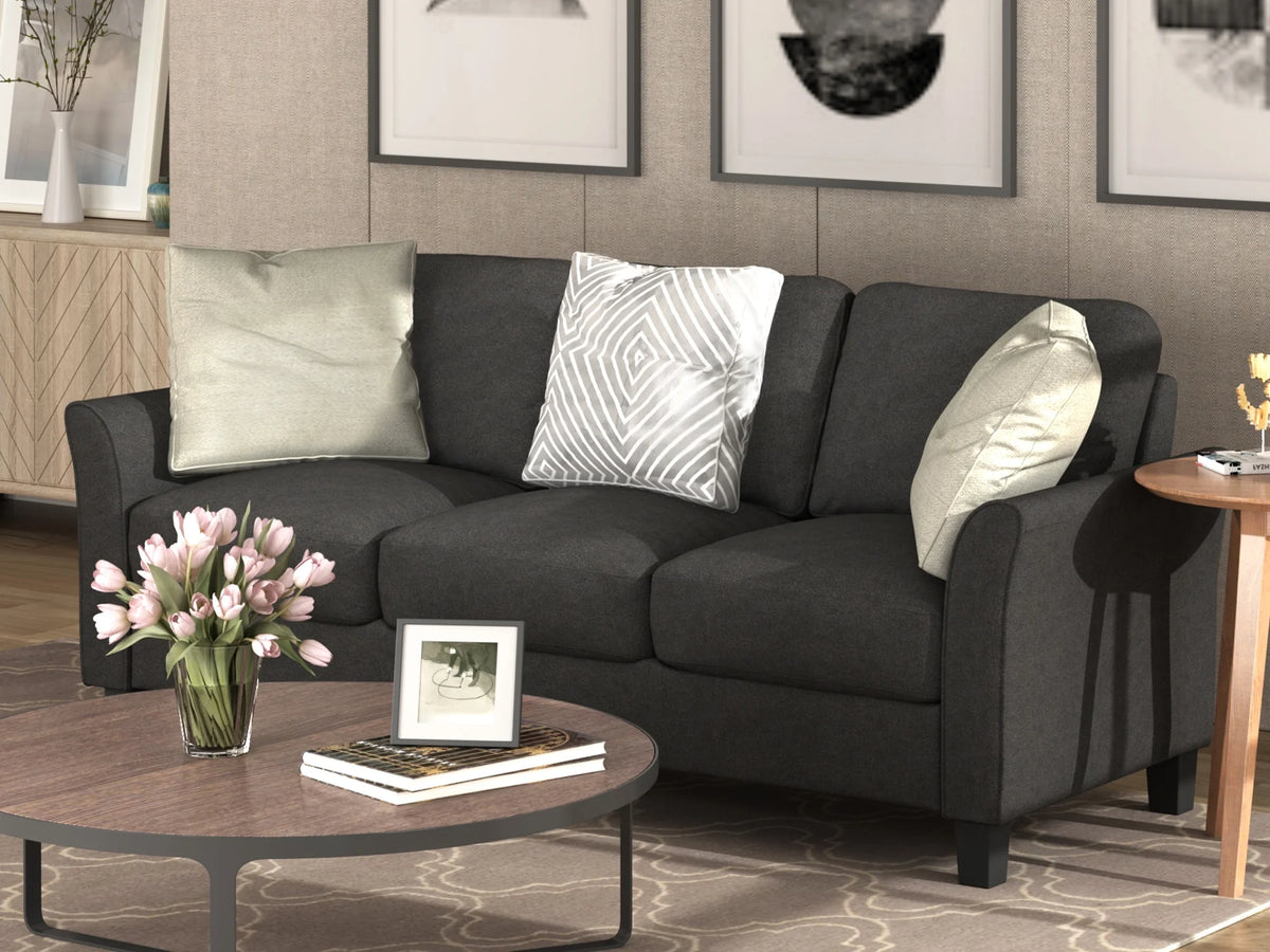 3-Seat Linen Fabric Sofa U626