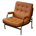 Bonded Leather High Back Accent Chair with Metal Legs K744227