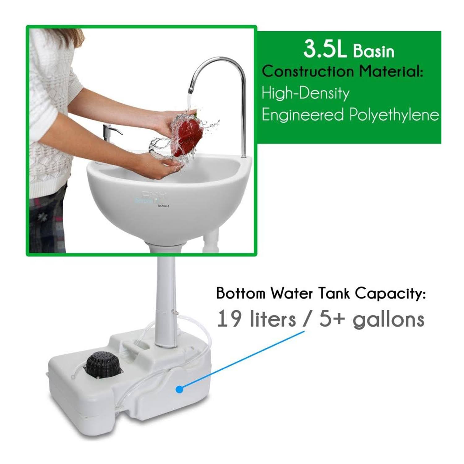 Portable Hand Wash Sink Stand (2 Pack) Z26785