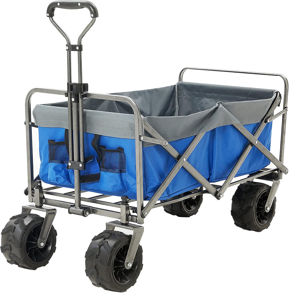 Red & Grey Collapsible Utility Wagon Cart with Wheels O685