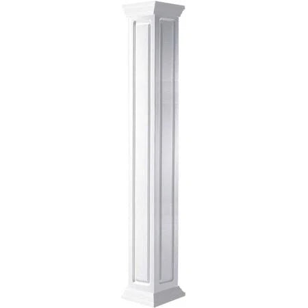 Craftsman Classic Square Raised Panel Column with Crown Capital and Crown Base V6417
