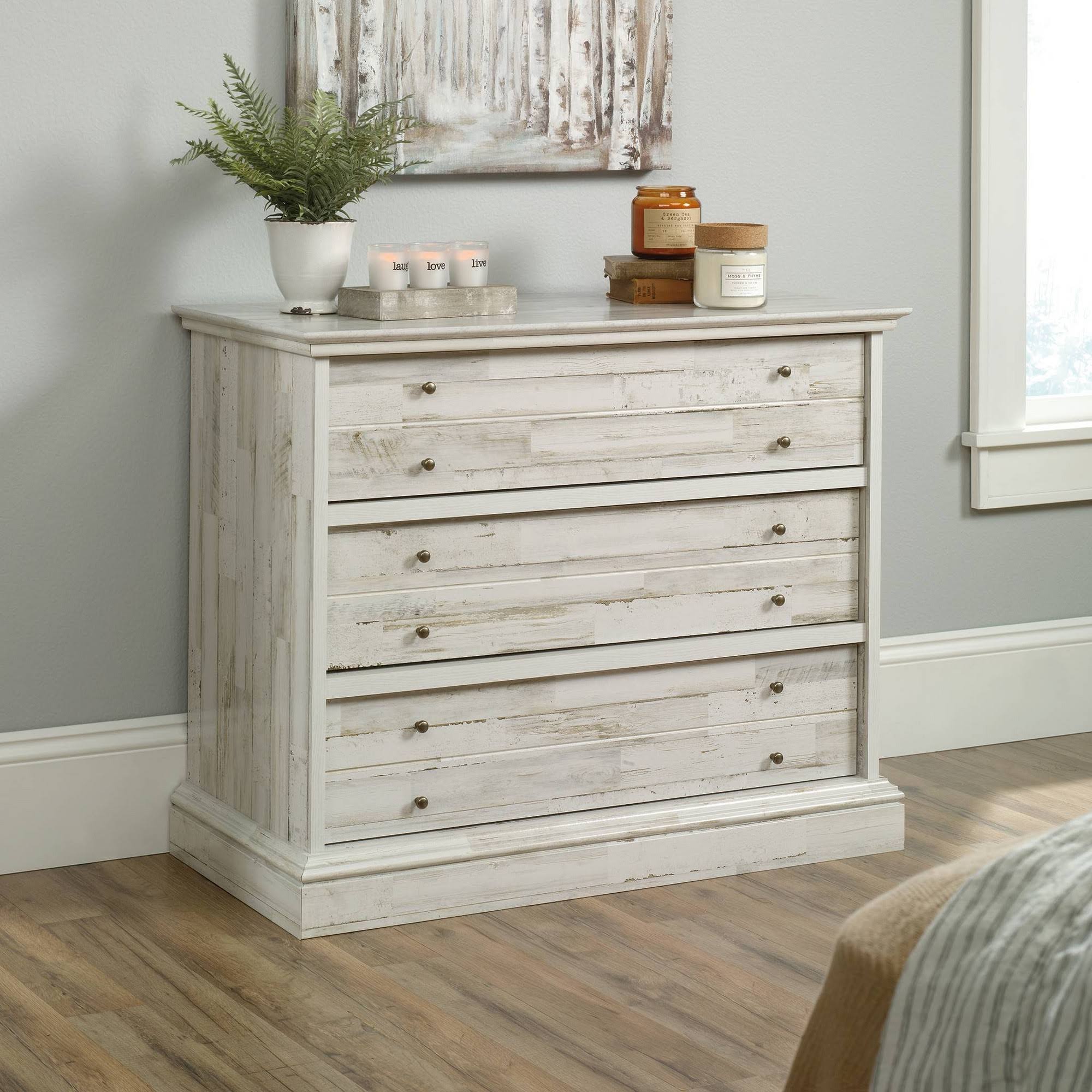 White Plank 3-Drawer Chest T53887