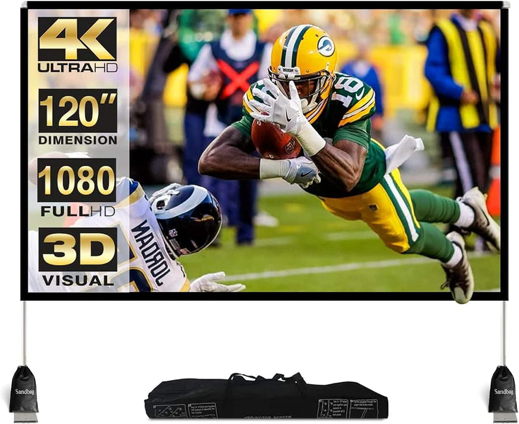 100 inch Portable Projector Screen with Stand and Carry Bag E292