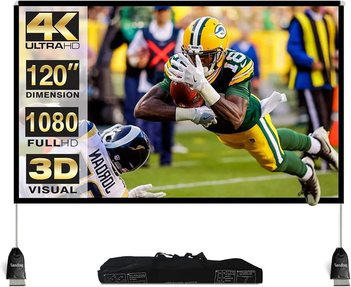 100 inch Portable Projector Screen with Stand and Carry Bag E292