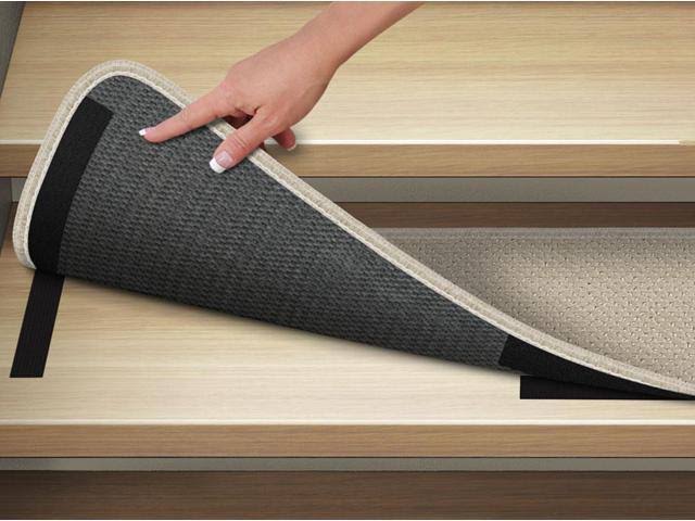 Set of 15 Ivory Cream Carpet Stair Treads H433