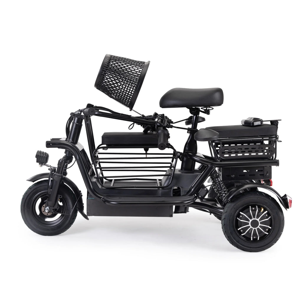 Black Folding Electric Tricycle with 48V 400W Lithium Battery E6976