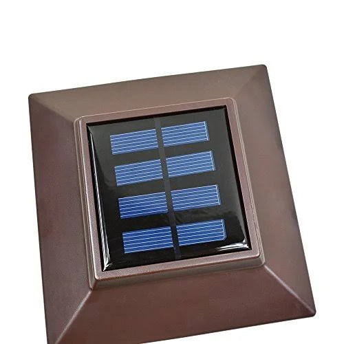 8 Pack Brown Solar LED Post Cap Light Y10296