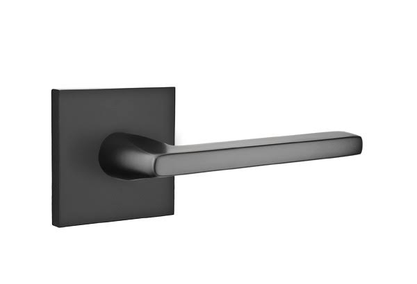 Flat Black Privacy Lever Set S2879