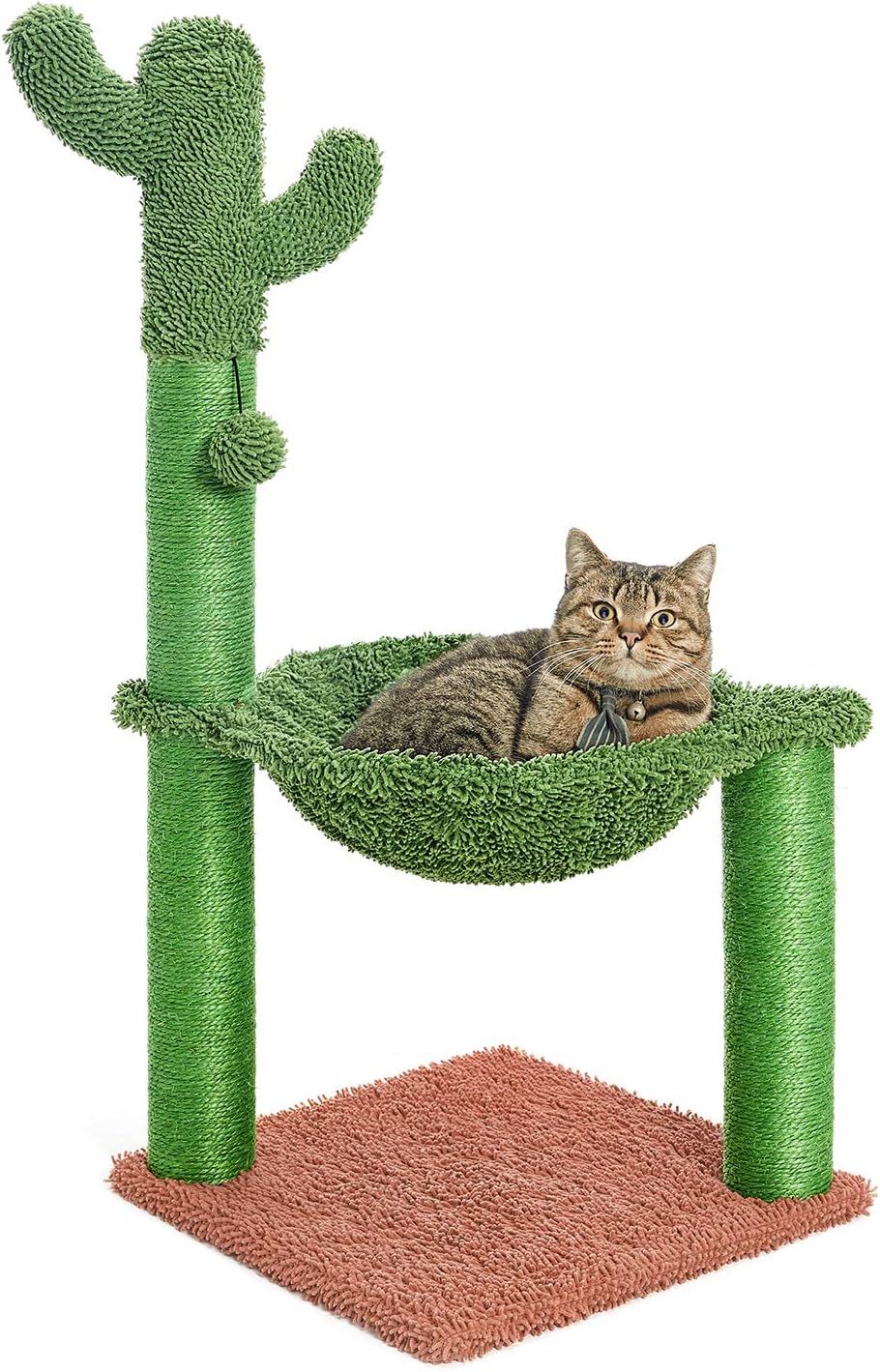 Cactus Cat Tree with Hammock and Sisal Scratching Post, Pack of 2 S890869