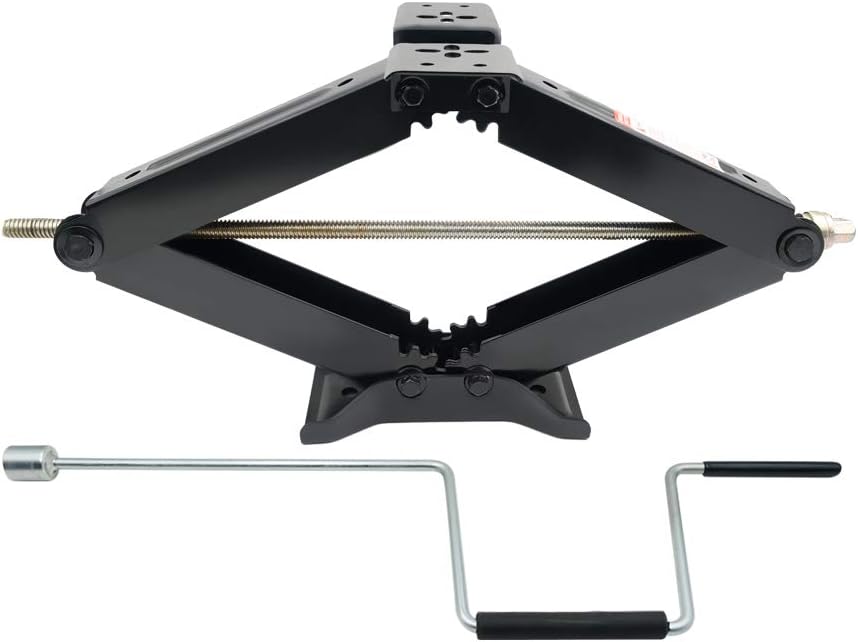 24" 7500lbs Heavy Duty RV Scissor Jack with Handle W54257