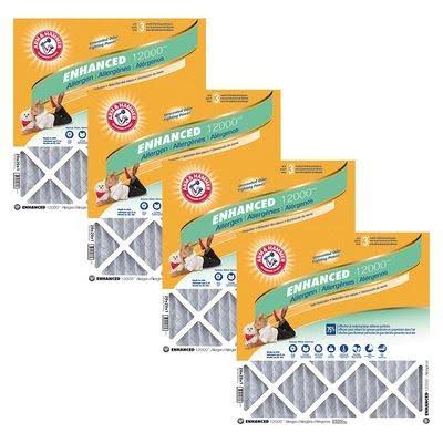 Furnace Air Filter, Width 11.75 in, Height 11.75 in, Filters (qty.) 4 O9669