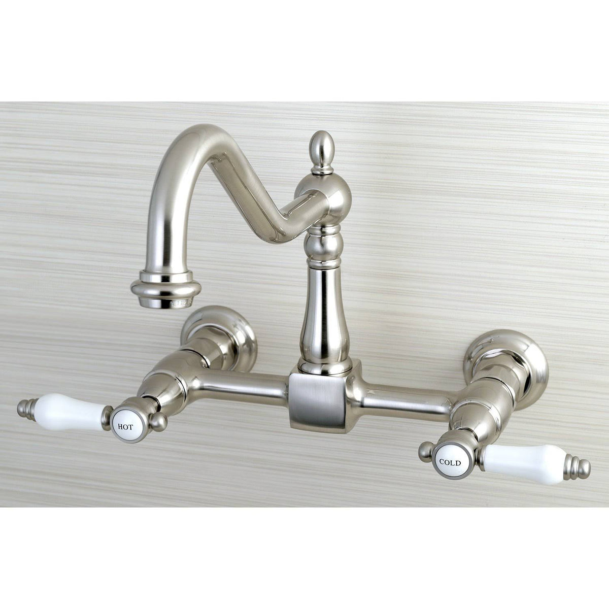 Matte Black Wall Mount Bridge Kitchen Faucet M383084