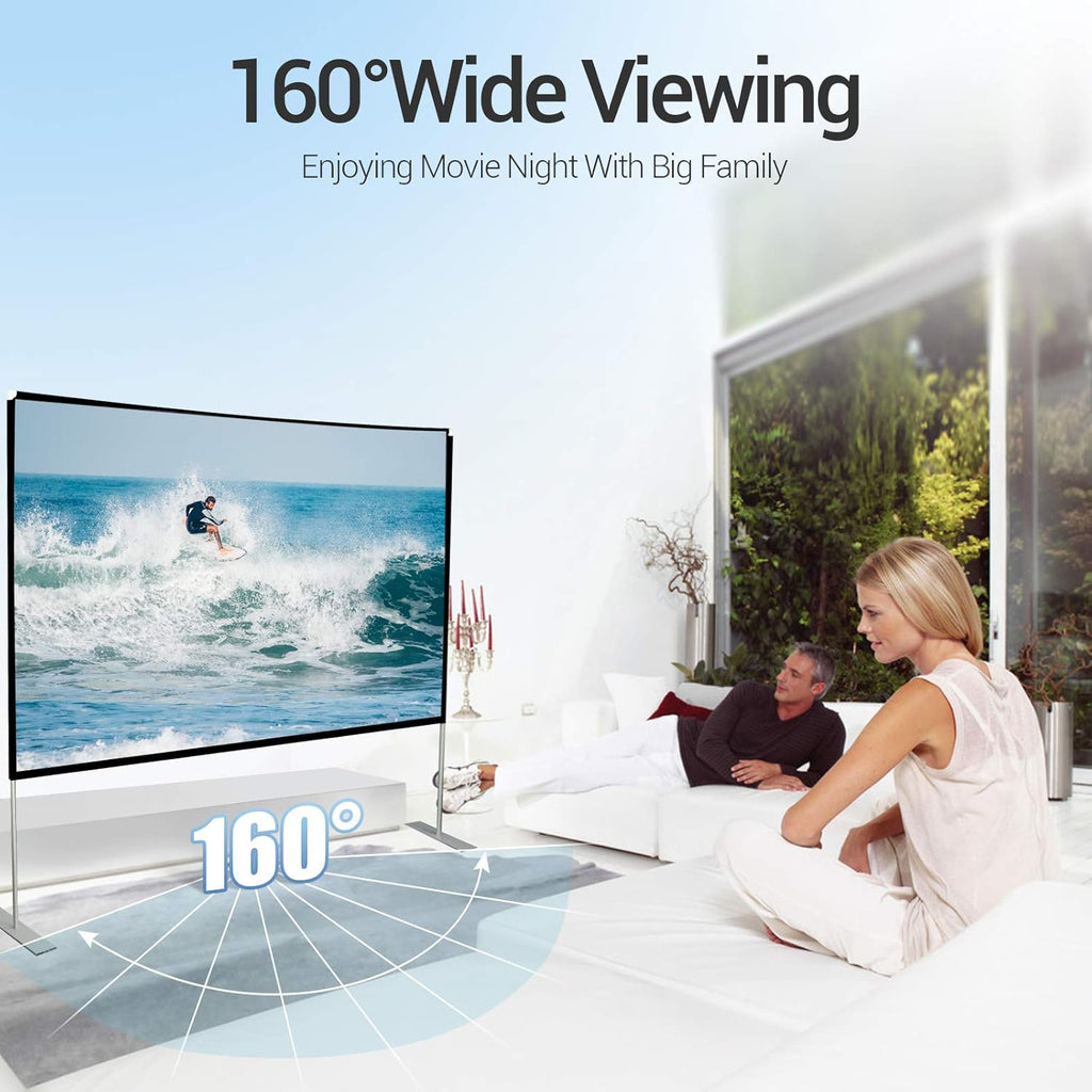 100 inch Portable Projector Screen with Stand and Carry Bag E292