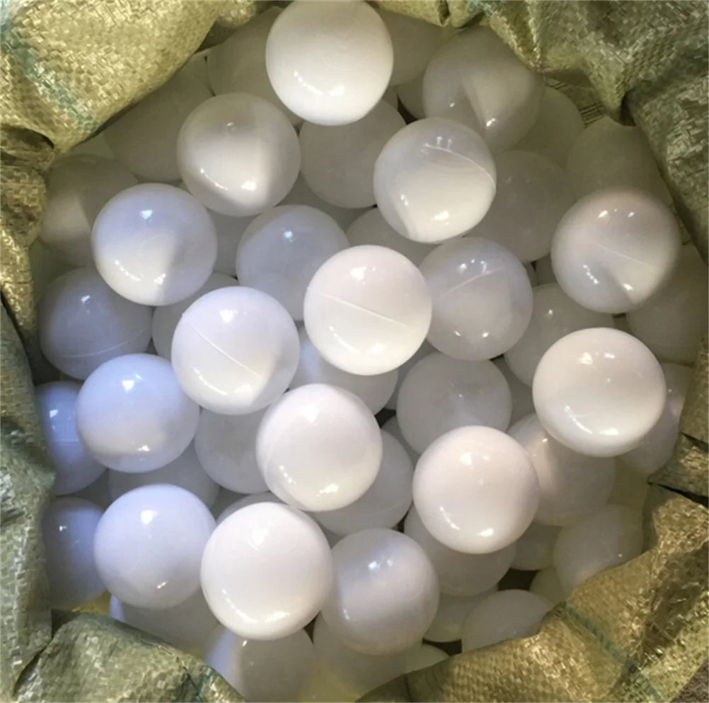 10pcs White Blue Soft Plastic Ocean Ball Baby Swim Pit Toy 7cm D9924