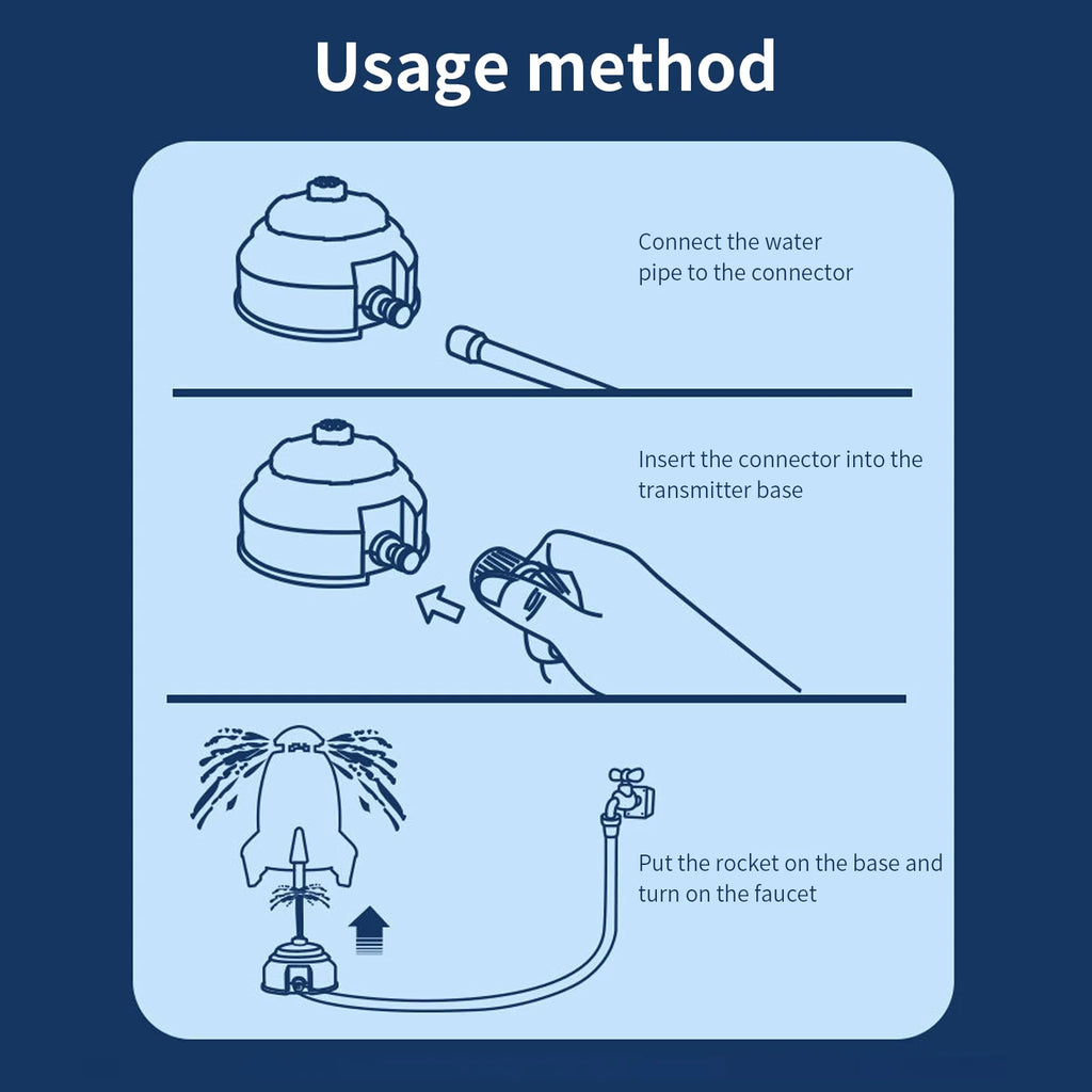 Rocket Launcher Outdoor Water Pressure Lift Sprinkler S601