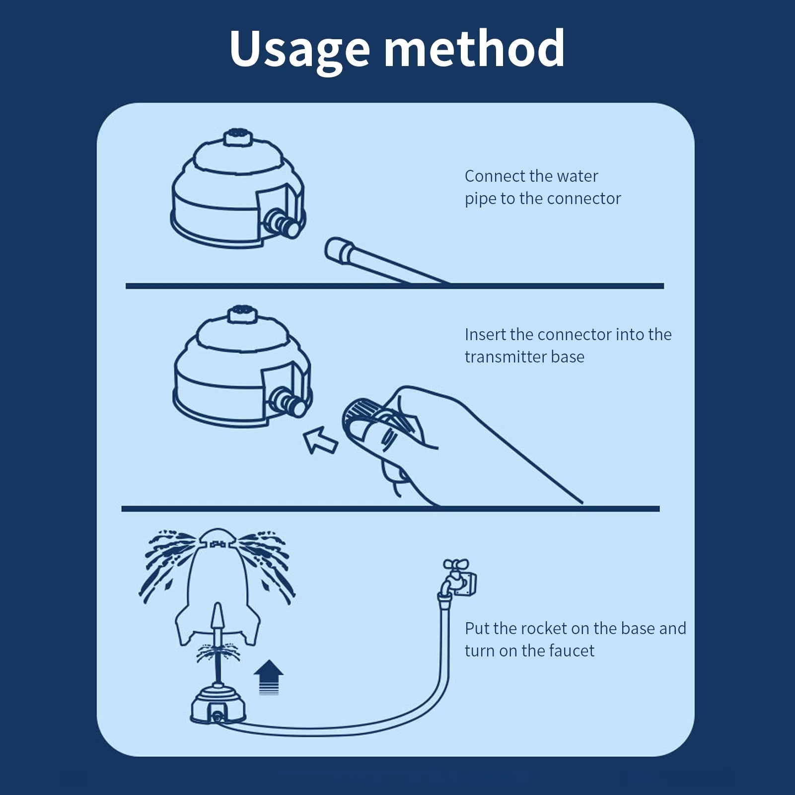 Rocket Launcher Outdoor Water Pressure Lift Sprinkler S601