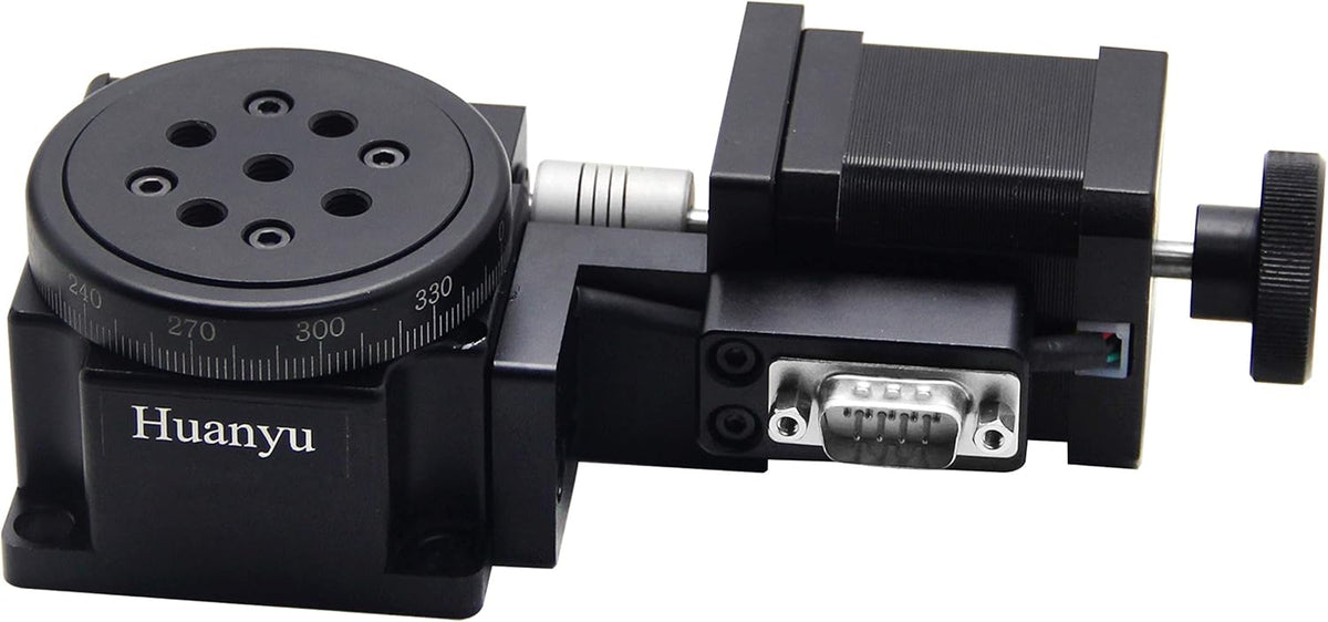 Rotating Platform φ60mm Electric Motorized 360° Rotation Stage with Scale Worm Gear Anodized Surface J45431