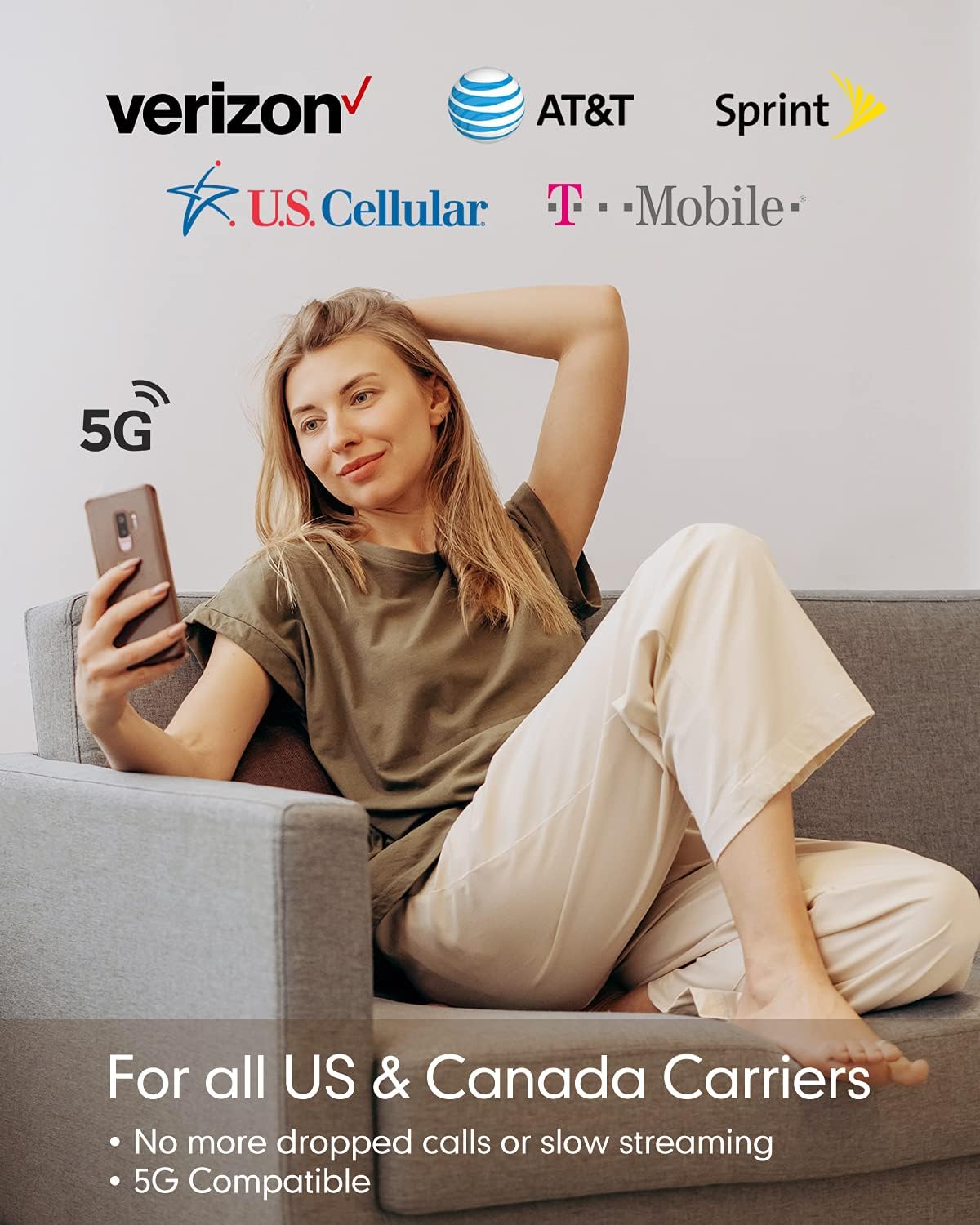 Cell Phone Signal Booster with 2 Indoor Antennas U8290