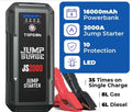 12V 2000A Peak Car Battery Charger Jump Starter P344625