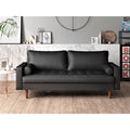 Faux Leather Mid-Century Loveseat R9598