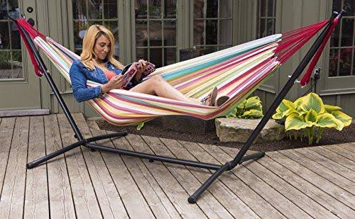 Double Cotton Hammock with Steel Stand X499