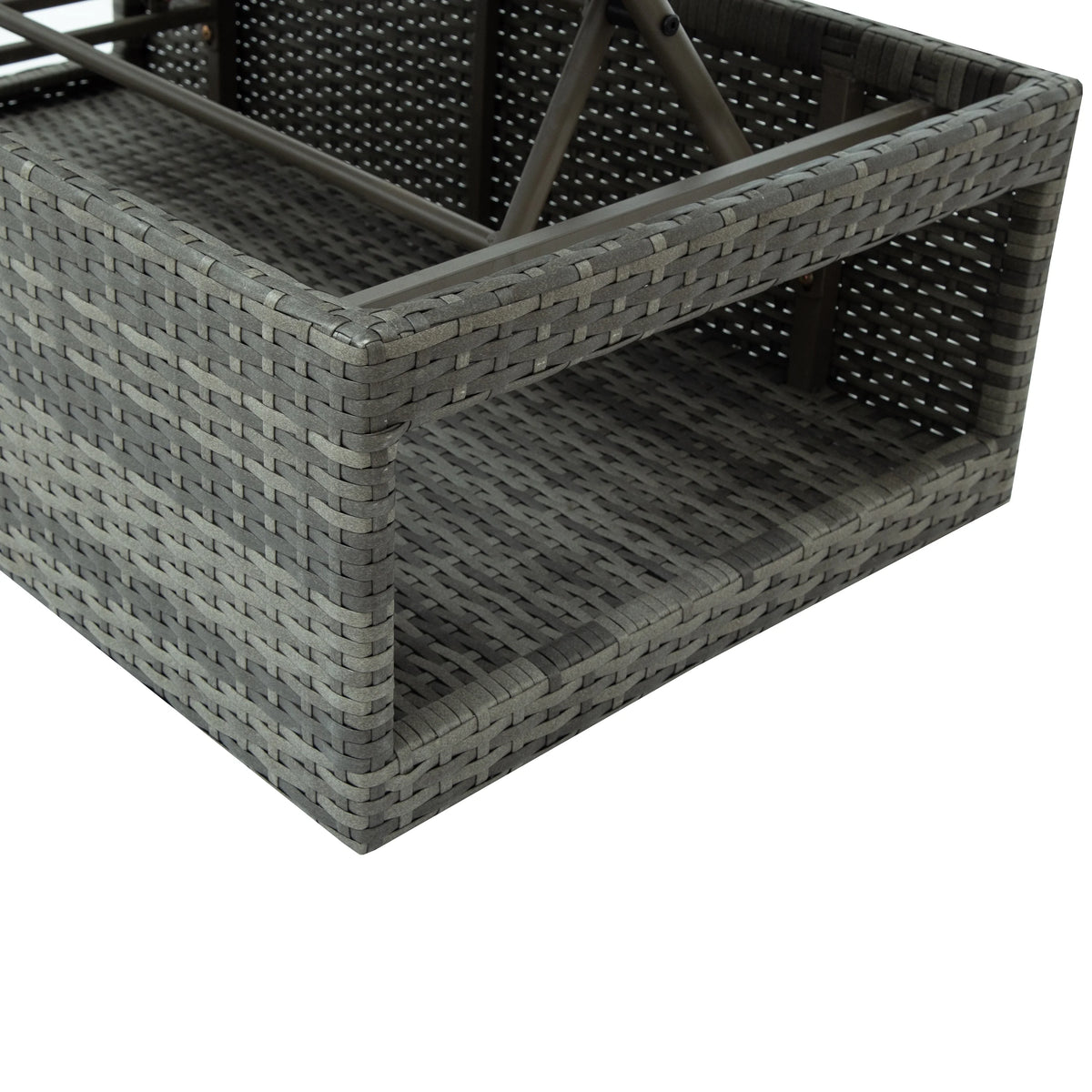 Grey 4 Piece PE Wicker Rattan Outdoor Sofa Set O24269