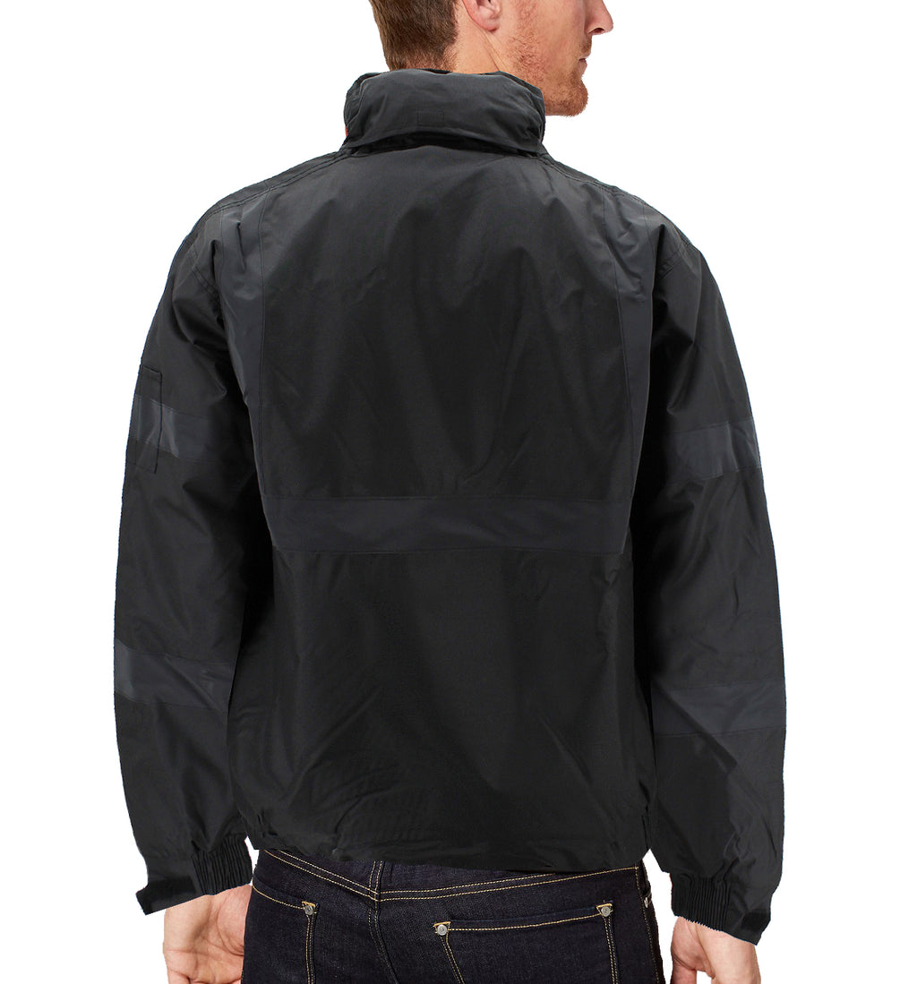 Mens Black High Visibility Water Resistant Reflective Work Jacket Z45383