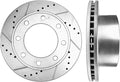 REAR 340mm Drilled & Slotted 8 Lug Rotors P351337