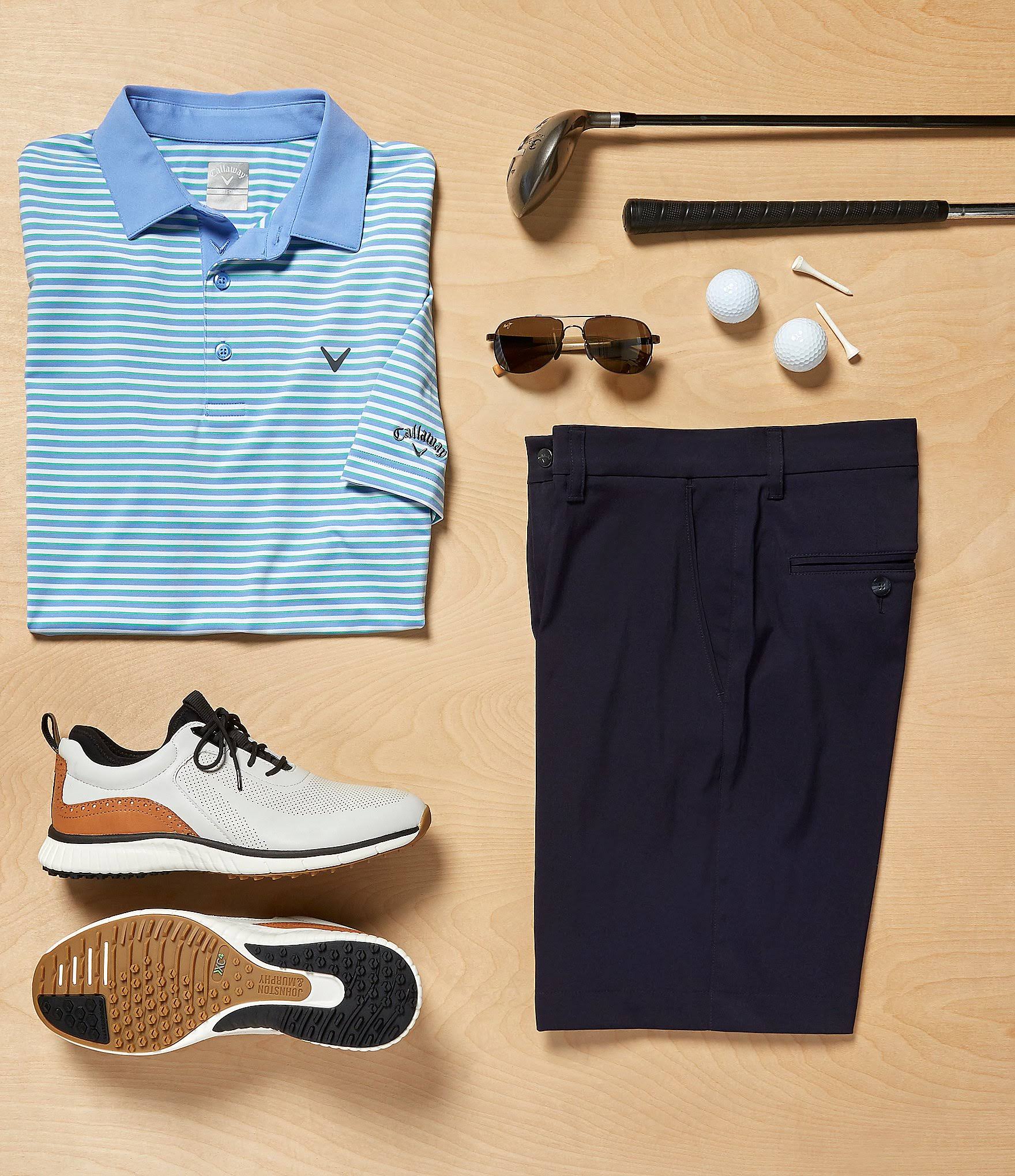 Classic Flat-Front 10 Inseam Golf Shorts F925190