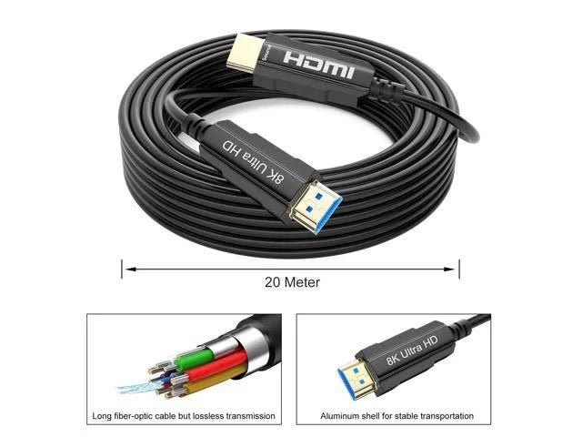 8K HDMI 2.1 Optical Cable 15m 50ft Q5859